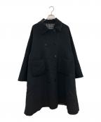 Tnewtiesトゥエンティーズ）の古着「口角にほくろがある彼女ウールコート　TNEWTIES（トゥエンティーズ）」｜ブラック