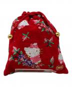 FEILER×HELLO KITTYフェイラー×ハローキティ）の古着「巾着ポーチ」｜レッド