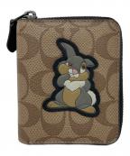 COACH×DISNEYコーチ×ディズニー）の古着「2つ折り財布　COACH（コーチ）　Disney（ディズニー）　91658　とんすけ」｜ベージュ