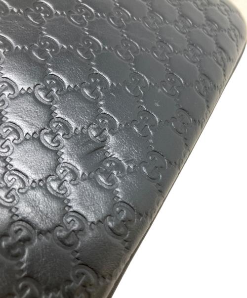 GUCCI（グッチ）GUCCI (グッチ) キーリング付コインケース　GUCCI（グッチ）　マイクログッチシマ ブラックの古着・服飾アイテム