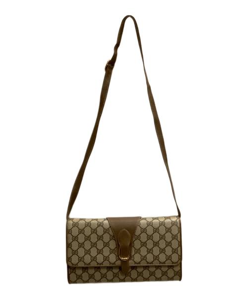 GUCCI（グッチ）GUCCI (グッチ) GGプラスショルダーバッグ GUCCI (グッチ)　904.02・050　OLD GUCCI ベージュの古着・服飾アイテム