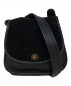 COACHコーチ）の古着「スエード切替ターンロックショルダーバッグ　OLD COACH　9014」｜ブラック