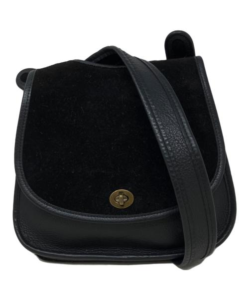 COACH（コーチ）COACH (コーチ) スエード切替ターンロックショルダーバッグ　OLD COACH　	9014 ブラックの古着・服飾アイテム