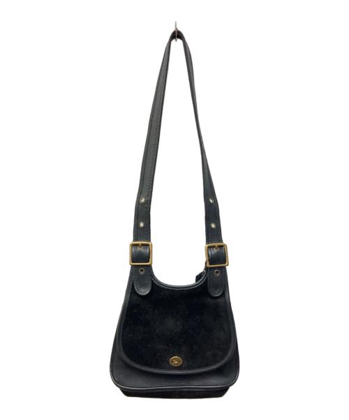 COACH（コーチ）COACH (コーチ) スエード切替ターンロックショルダーバッグ　OLD COACH　	9014 ブラックの古着・服飾アイテム