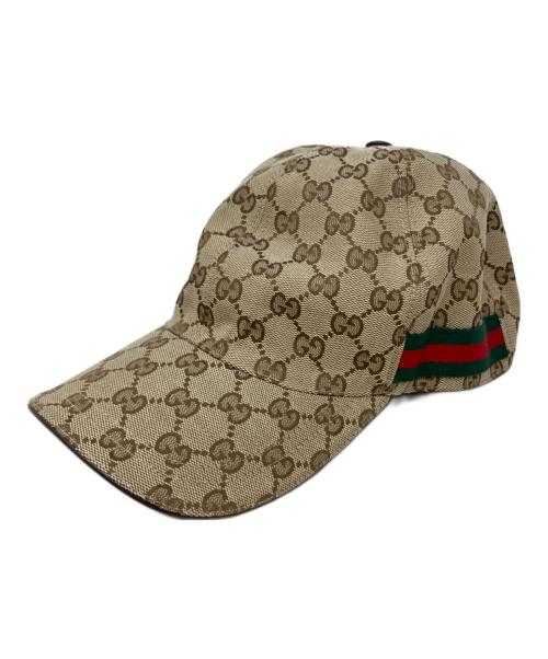 GUCCI（グッチ）GUCCI (グッチ) キャップ　	GUCCI（グッチ）　200035　シェリーライン　キャンバス ベージュの古着・服飾アイテム