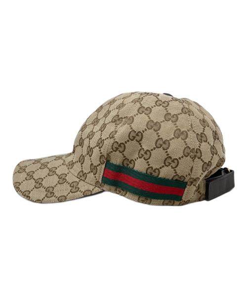 GUCCI（グッチ）GUCCI (グッチ) キャップ　	GUCCI（グッチ）　200035　シェリーライン　キャンバス ベージュの古着・服飾アイテム