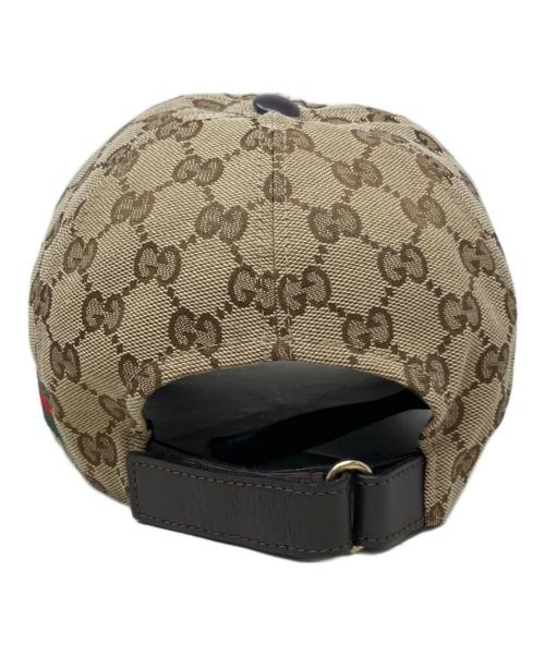 GUCCI（グッチ）GUCCI (グッチ) キャップ　	GUCCI（グッチ）　200035　シェリーライン　キャンバス ベージュの古着・服飾アイテム
