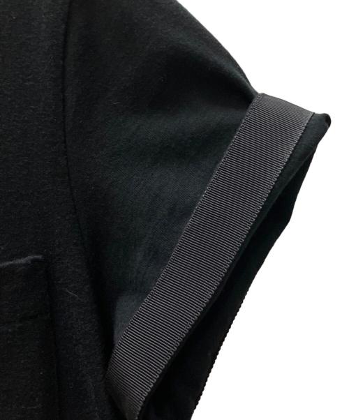 sacai（サカイ）sacai (サカイ) 2022 半袖プリーツドッキングワンピース ブラック×グレー サイズ:SIZE Mの古着・服飾アイテム