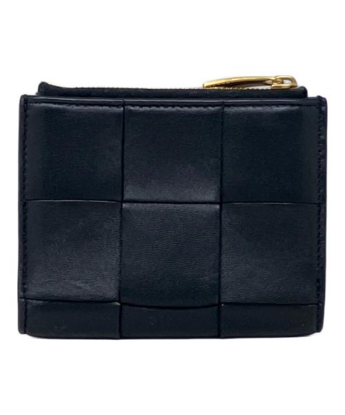 BOTTEGA VENETA（ボッテガベネタ）BOTTEGA VENETA (ボッテガベネタ) カセット スモール 二つ折りウォレット ブラックの古着・服飾アイテム