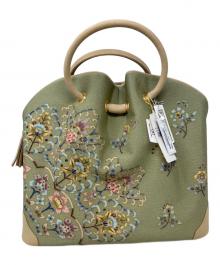 OKAJIMA（オカジマ）の古着「ハンドバッグ　OKAJIMA（オカジマ）　K-76」｜黄緑