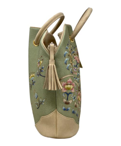 OKAJIMA（オカジマ）OKAJIMA (オカジマ) ハンドバッグ　OKAJIMA（オカジマ）　K-76 黄緑 未使用品の古着・服飾アイテム