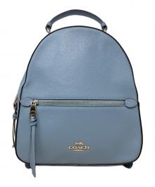 COACH（コーチ）の古着「クロスグレーンレザー バックパック　COACH（コーチ）　76624」｜ライトブルー