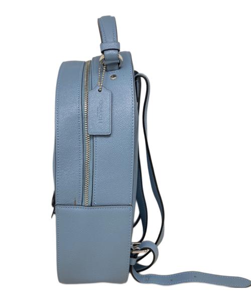 COACH（コーチ）COACH (コーチ) クロスグレーンレザー バックパック　COACH（コーチ）　76624 ライトブルーの古着・服飾アイテム