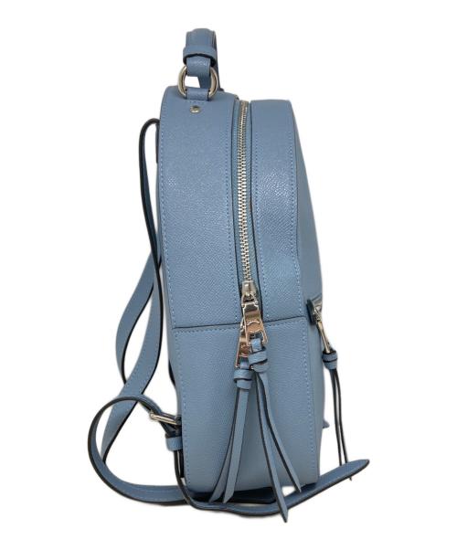 COACH（コーチ）COACH (コーチ) クロスグレーンレザー バックパック　COACH（コーチ）　76624 ライトブルーの古着・服飾アイテム