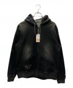 AVIREXアヴィレックス）の古着「TB JOG DENIM ZIP UP PARKA」｜ブラック