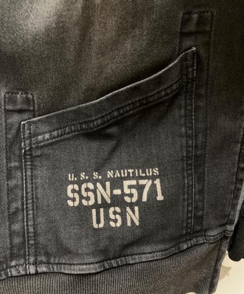 AVIREX（アヴィレックス）AVIREX (アヴィレックス) TB JOG DENIM ZIP UP PARKA ブラック サイズ:SIZE 2XL 未使用品の古着・服飾アイテム