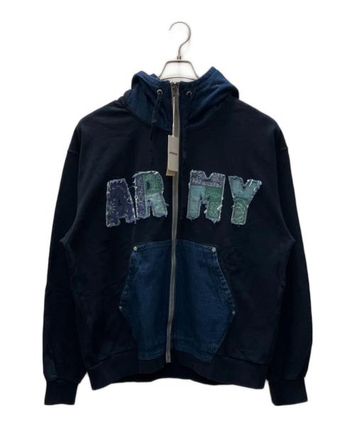 AVIREX（アヴィレックス）AVIREX (アヴィレックス) タイプブルー アーミー スウェット パーカー フルジップ ネイビー サイズ:SIZE 2XL 未使用品の古着・服飾アイテム