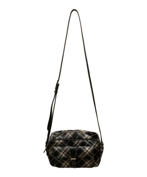 BURBERRY BLUE LABEL（バーバリー ブルー レーベル）BURBERRY BLUE LABEL (バーバリー ブルー レーベル) BURBERRY BLUE LABEL　チェック柄ショルダーバッグ ブラック×アイボリーの古着・服飾アイテム