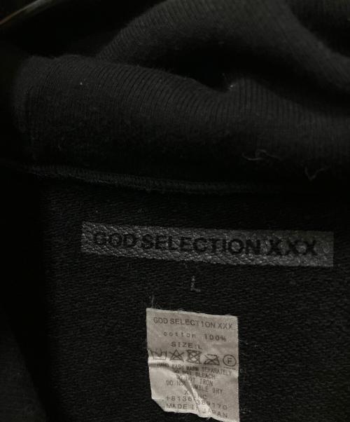 GOD SELECTION XXX（ゴッドセレクショントリプルエックス）GOD SELECTION XXX (ゴッドセレクショントリプルエックス) プルオーバーパーカー ブラック サイズ:SIZE Lの古着・服飾アイテム