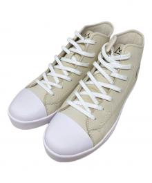 Sangacio×BASQUIAT（サンガッチョ×バスキア）の古着「ミッドカットスニーカー　SANGACIO　Basquiat　にゅ～ずHI」｜ベージュ