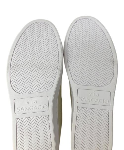 Sangacio（サンガッチョ）Sangacio (サンガッチョ) BASQUIAT (バスキア) ミッドカットスニーカー　SANGACIO　Basquiat　にゅ～ずHI ベージュ サイズ:27.0の古着・服飾アイテム