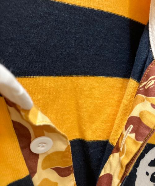 BAPE BY A BATHING APE（ベイプバイアベイシングエイプ）BAPE BY A BATHING APE (ベイプバイアベイシングエイプ) ラガーシャツ イエロー サイズ:SIZE Mの古着・服飾アイテム
