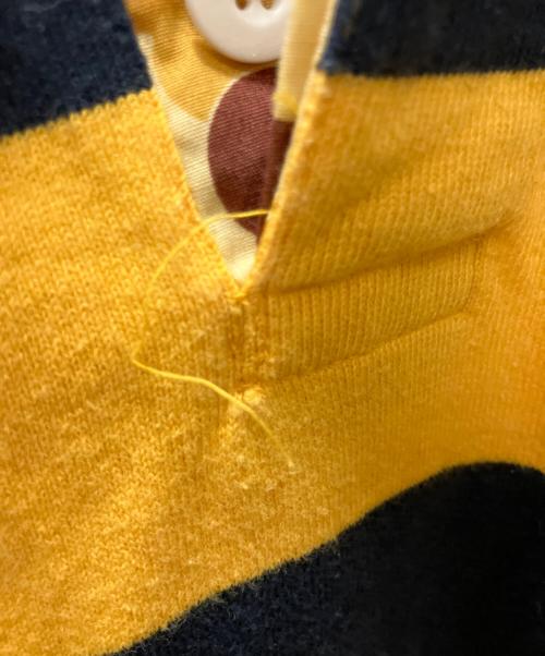 BAPE BY A BATHING APE（ベイプバイアベイシングエイプ）BAPE BY A BATHING APE (ベイプバイアベイシングエイプ) ラガーシャツ イエロー サイズ:SIZE Mの古着・服飾アイテム