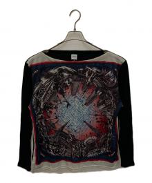 Jean Paul GAULTIER（ジャンポールゴルチェ）の古着「プリント長袖カットソー」｜ブラック×レッド