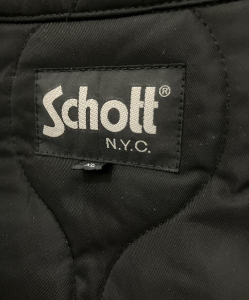 Schott（ショット）Schott (ショット) キルティングジャケット ブラック サイズ:SIZE Lの古着・服飾アイテム