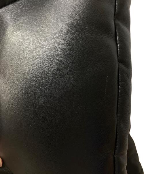 Schott（ショット）Schott (ショット) レザー2トーンシュノーケルダウンパーカー ブラック サイズ:SIZE Lの古着・服飾アイテム