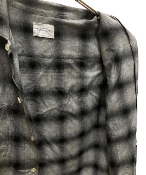 PENNEY'S TOWNCROFT（ペニーズタウンクロフト）PENNEY'S TOWNCROFT (ペニーズタウンクロフト) オンブレチェックシャツ グレー サイズ:SIZE Mの古着・服飾アイテム