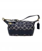 COACHコーチ）の古着「ハンドバッグ　COACH　41721　シグネチャー」｜ネイビー