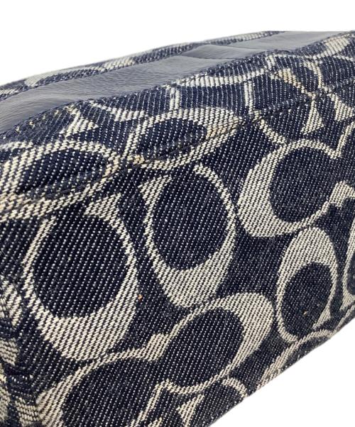 COACH（コーチ）COACH (コーチ) ハンドバッグ　COACH　41721　シグネチャー ネイビーの古着・服飾アイテム