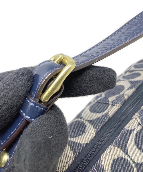 COACH（コーチ）COACH (コーチ) ハンドバッグ　COACH　41721　シグネチャー ネイビーの古着・服飾アイテム