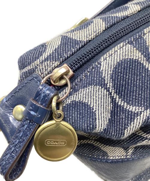 COACH（コーチ）COACH (コーチ) ハンドバッグ　COACH　41721　シグネチャー ネイビーの古着・服飾アイテム