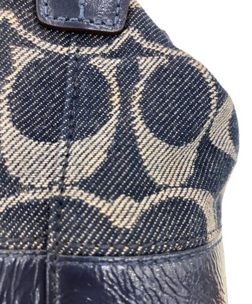 COACH（コーチ）COACH (コーチ) ハンドバッグ　COACH　41721　シグネチャー ネイビーの古着・服飾アイテム