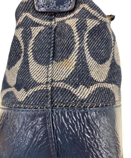 COACH（コーチ）COACH (コーチ) ハンドバッグ　COACH　41721　シグネチャー ネイビーの古着・服飾アイテム