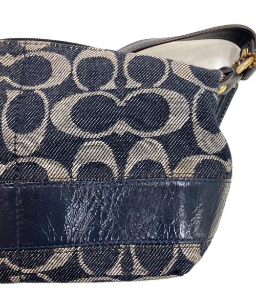 COACH（コーチ）COACH (コーチ) ハンドバッグ　COACH　41721　シグネチャー ネイビーの古着・服飾アイテム