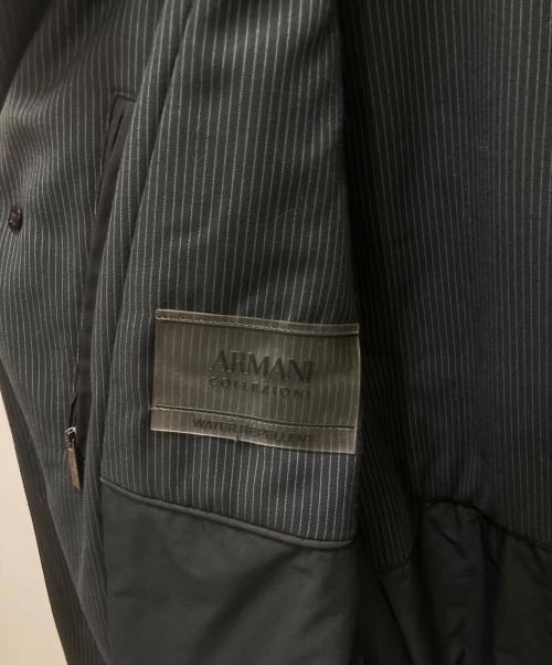 ARMANI COLLEZIONI（アルマーニ コレツィオーニ）ARMANI COLLEZIONI (アルマーニ コレツィオーニ) ステンカラーコート ブラック サイズ:SIZE 52の古着・服飾アイテム