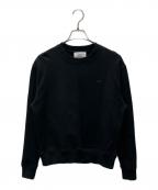 AMI PARISアミ パリス）の古着「ハートロゴ 刺繍　スウェット」｜ブラック