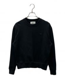 AMI PARIS（アミ パリス）の古着「ハートロゴ 刺繍　スウェット」｜ブラック