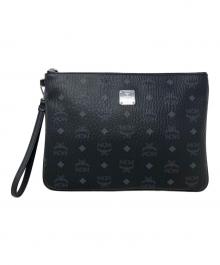 MCM（エムシーエム）の古着「クラッチバッグ　MCM（エムシーエム）　MXZAAVI03BK001　リストレット ジップポーチ - ヴィセトス オリジナル」｜ブラック