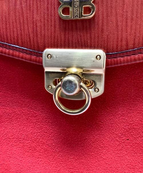 BALENCIAGA（バレンシアガ）BALENCIAGA (バレンシアガ) BBロゴメッセンジャーバッグ　BALENCIAGA（バレンシアガ）　 レッドの古着・服飾アイテム