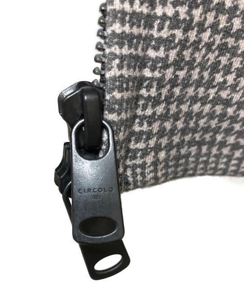 CIRCOLO 1901（チルコロ1901）CIRCOLO 1901 (チルコロ1901)  チェック柄 フルジップ ジャケット グレー サイズ:SIZE 3XLの古着・服飾アイテム