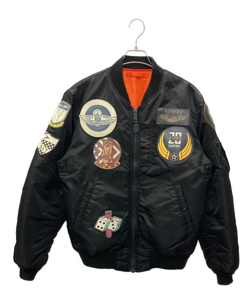AVIREX（アヴィレックス）AVIREX (アヴィレックス) MA-1フライトジャケット コマーシャルモデル TOP GUN ブラック サイズ:EXTRA LARGEの古着・服飾アイテム
