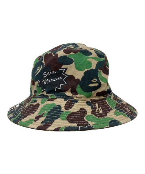 SAINT MICHAEL（セントマイケル）SAINT MICHAEL A BATHING APE (ア ベイシング エイプ) バケットハット　SAINT MICHAEL（セントマイケル）　A BATHING APE（ア　ベイシングエイプ）　SM-YS8-0000-C31の古着・服飾アイテム