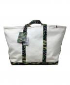 SAINT MICHAEL×A BATHING APEセントマイケル×ア ベイシング エイプ）の古着「トートバッグ　SAINT MICHAEL（セントマイケル）　A BATHING APE（アベイシングエイプ）　SM-YS3-0000-C34　AP TOTE BAG LARGE 24SS」