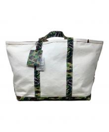 SAINT MICHAEL×A BATHING APE（セントマイケル×ア ベイシング エイプ）の古着「トートバッグ　SAINT MICHAEL（セントマイケル）　A BATHING APE（アベイシングエイプ）　SM-YS3-0000-C34　AP TOTE BAG LARGE 24SS」