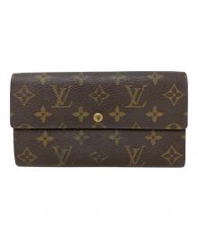LOUIS VUITTON（ルイ ヴィトン）の古着「長財布　LOUIS VUITTON（ルイヴィトン）M61734　モノグラム　ポルトフォイユ・サラ」｜ブラウン
