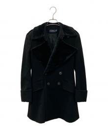 POLO RALPH LAUREN（ポロ・ラルフローレン）の古着「ダブルカシミヤ混コート」｜ブラック